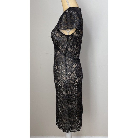 L'AGENCE Black Lace Midi Dress - Picture 7 of 14